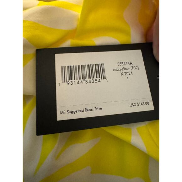 Kate Spade | NWT Yellow Floral One Piece Long Sleeve Paddle Swim Suit | Size L - Picture 11 of 11